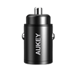 AUKEY CC-A3 Cargador rápido para coche de 30 W PD de metal con dos puertos y PPS y QC 3.0