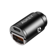 AUKEY CC-A3 Cargador rápido para coche de 30 W PD de metal con dos puertos y PPS y QC 3.0