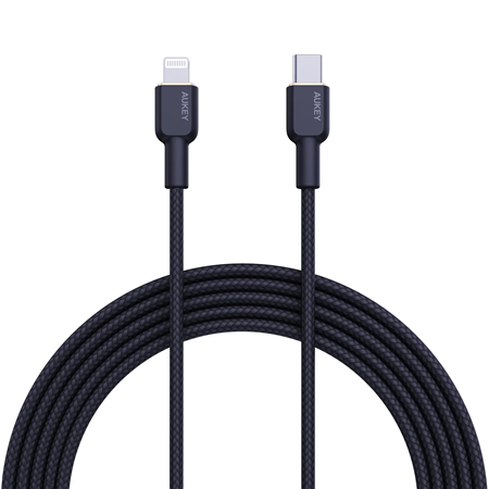 AUKEY CB-KCL2 Cable USB-C a Lightning tipo C PD Circlet CL con núcleo de fibra de aramida para iOS