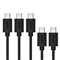 AUKEY CB-D5 Cable micro USB 2.0 CB-D5 Qualcomm Quick Charge 2.0 3.0 (2 x 1 m, 1 x 2 m, 2 x 0,3 m), paquete de 5